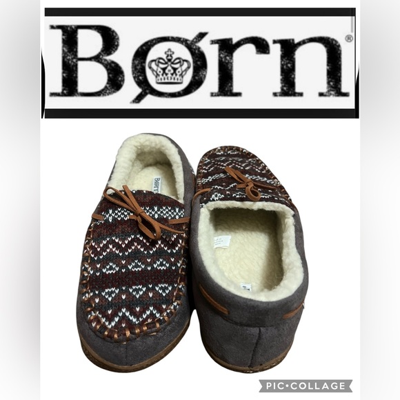 Born Gray and Brown Women's House Slippers - Picture 1 of 5